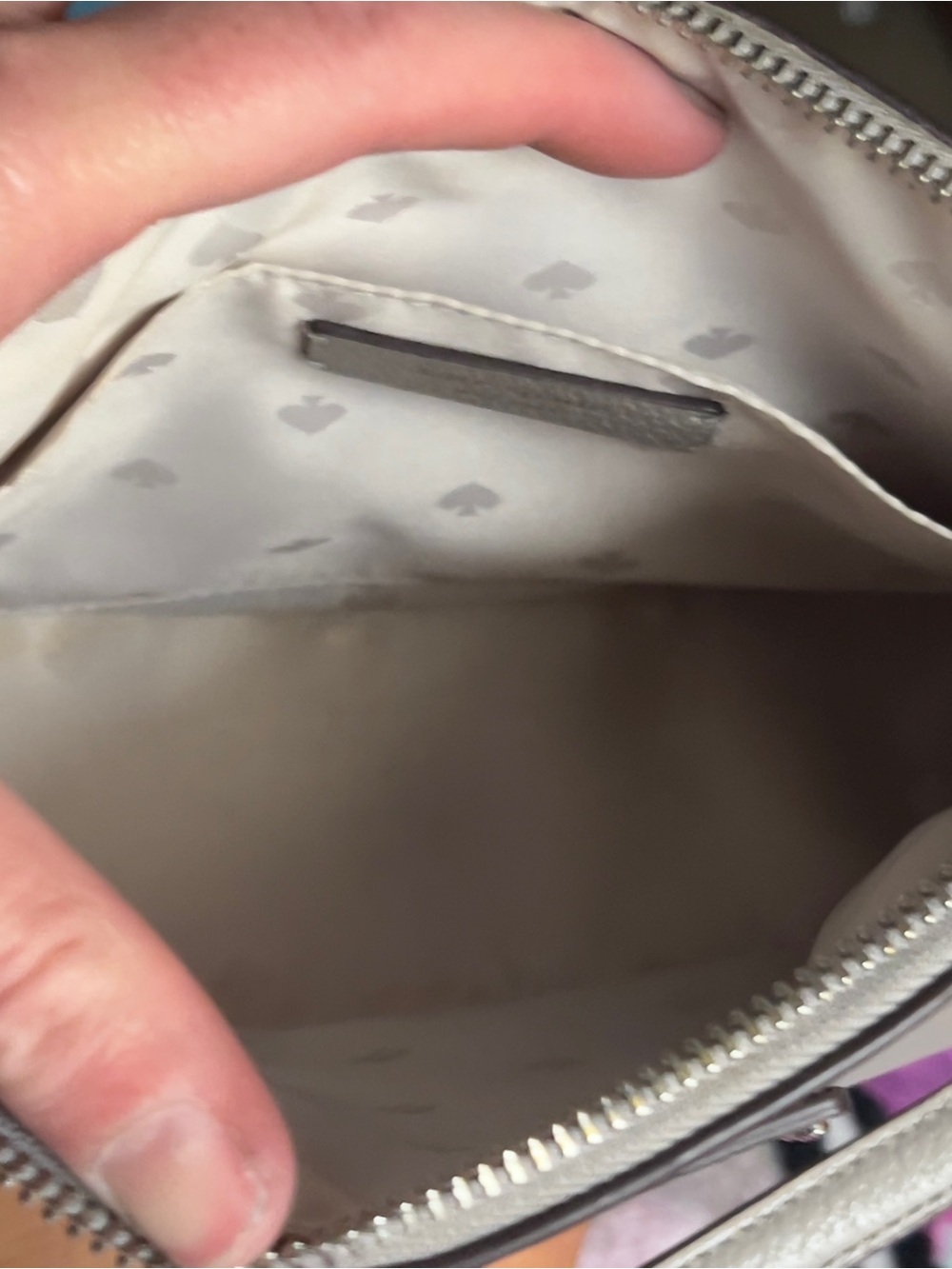 Kate Spade Pebbled Leather Crossbody Bag in Light grey - Picture 4 of 4